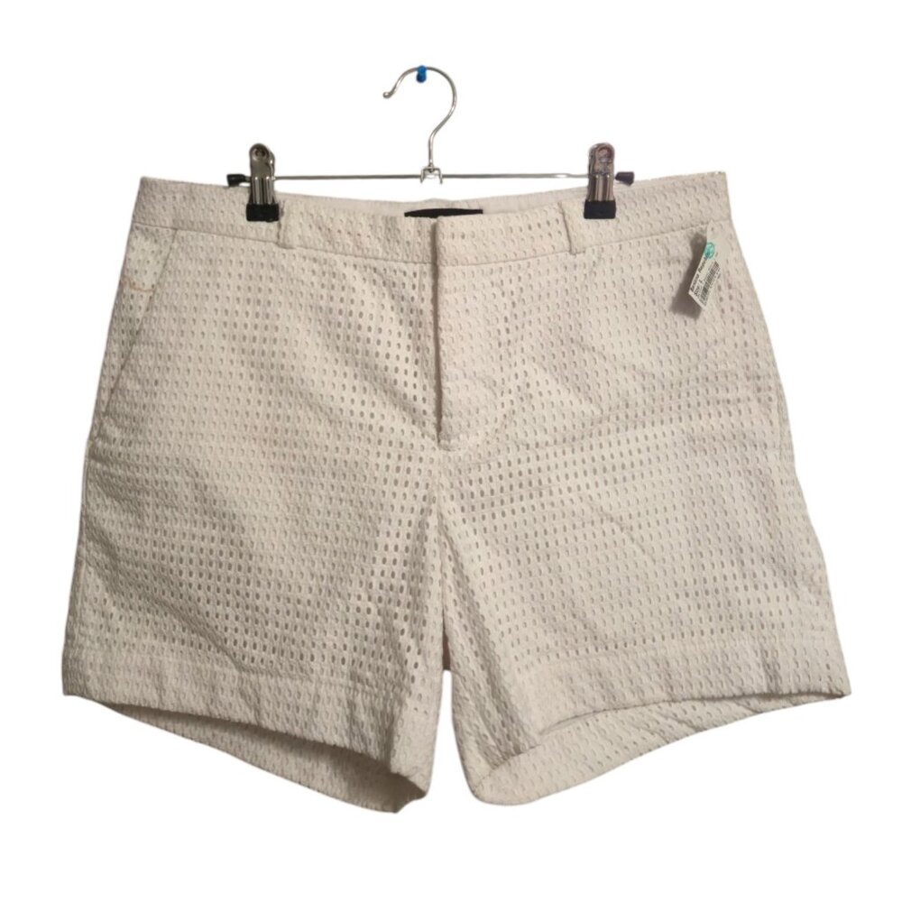 Banana Republic White Textured Shorts Size 10
